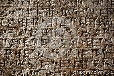 Ancient cuneiform writing Stock Photo