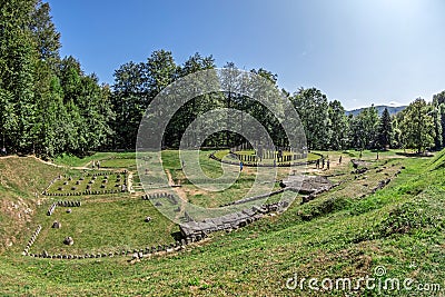 Ancient dacian sanctuary at the Sarmizegetusa Regia, Romania Editorial Stock Photo