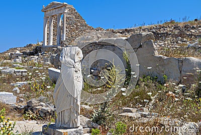 Ancient Delos in Greece Stock Photo