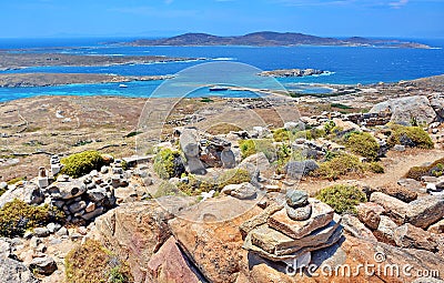 Ancient Delos Ruins, Greece Stock Photo