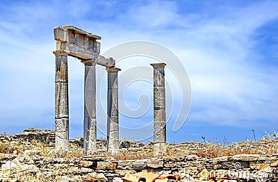 Ancient Delos Ruins, Greece Stock Photo