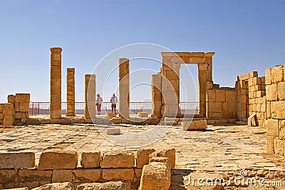 Ancient desert city Israel Stock Photo