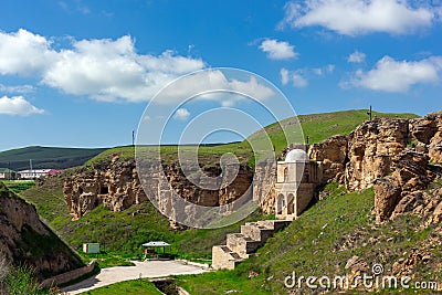 Ancient Diri Baba mausoleum, 14th century, Gobustan city, Azerbaijan Stock Photo
