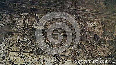 Ancient Drawings Inside the Abu Simbel Temple Stock Video - Video of