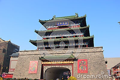 Ancient drum tower in kaifeng Editorial Stock Photo
