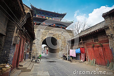 Ancient drum tower in luoyang Stock Photo