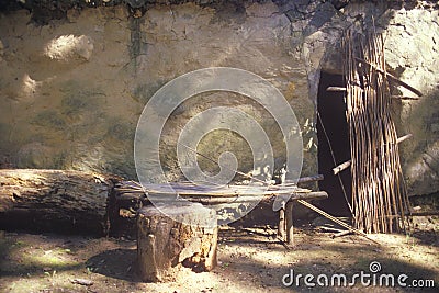 Ancient dwelling, Tasalagi Village in the Cherokee Nation, OK Stock Photo
