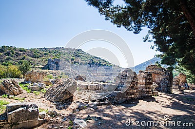 Ancient Efes Efesus city ruins in Turkey Stock Photo