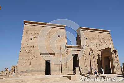 Ancient Egypt Temple of Philae, Ruins, Africa Editorial Stock Photo