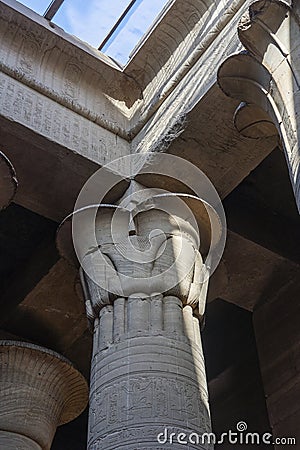 Ancient Egyptian Columns - Phiale Temple Stock Photo