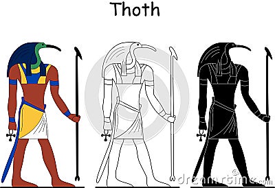 Ancient Egyptian god - Thoth Stock Photo