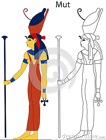 Ancient Egyptian goddess - Mut Stock Photo