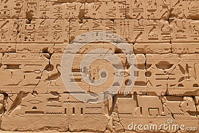 Ancient Egyptian hieroglyphs Stock Photo