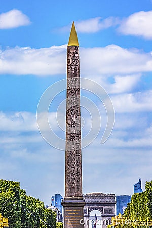 Ancient Egyptian Obelisk Place de la Concorde Paris France Stock Photo