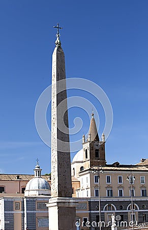 Ancient Egyptian obelisk. Rome. Italy Stock Photo