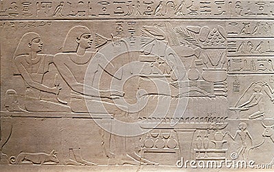 Stela of the overseer of the fortress Intef, Metropolitan Museum of Art, New York Editorial Stock Photo