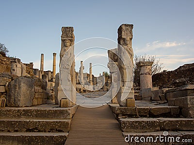 Ancient Ephesus archeological site Stock Photo