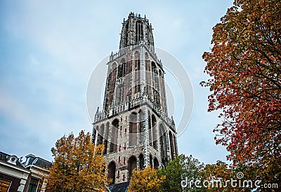 Ancient European church. Utrecht - Holland Stock Photo
