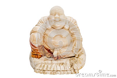 Maitreya Buddha isolated on white Stock Photo