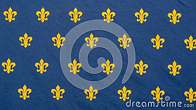 Ancient flag of France kingdom Stock Photo