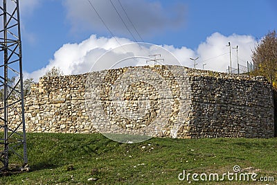 Ancient fortification Castra ad Montanensium in town of Montana, Bulgaria Stock Photo