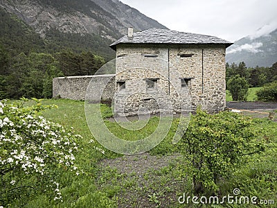 Ancient fortress redoute de berwick in parc regional queyras Stock Photo