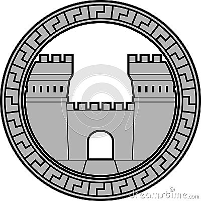 Ancient fortress Vector Illustration