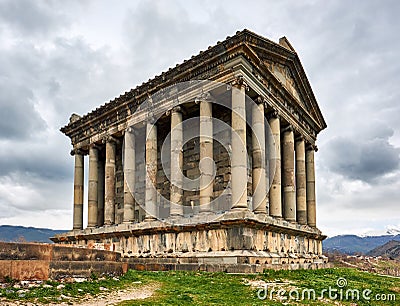 Ancient Garni pagan Temple Stock Photo