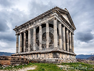 Ancient Garni pagan Temple in Armenia Stock Photo