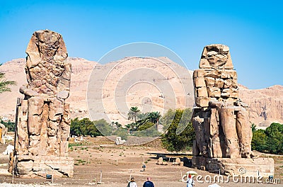 Ancient giant statues of Egypt Editorial Stock Photo