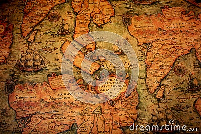 Ancient global map Stock Photo