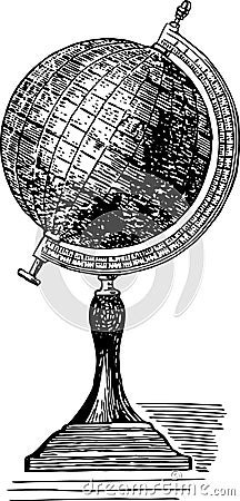 Ancient globe Vector Illustration