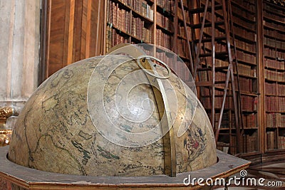 Ancient Globe in Ã–sterreichische - National Library Stock Photo