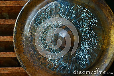 Ancient gong Stock Photo