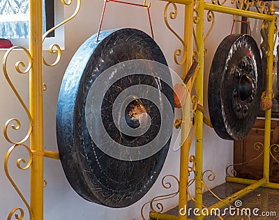 Ancient gong Stock Photo