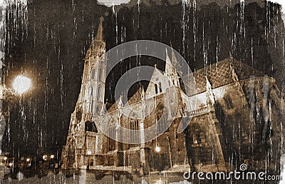 Ancient gothic temple Stock Photo
