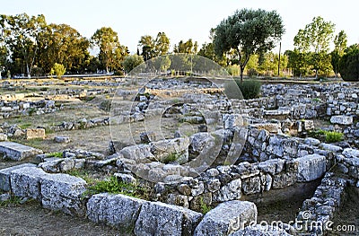 ancient city of Eretria Euboea Greece Stock Photo