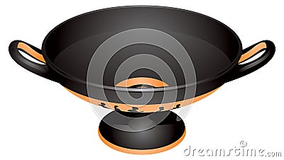 Ancient Greece kylix drinking cup Vector Illustration
