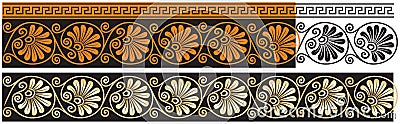 Ancient Greece vector classic ornament 2, acanthus, meander, decor Vector Illustration