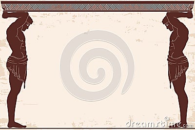 Ancient Greek background. Vector Illustration