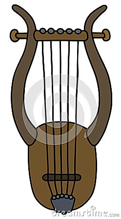 Ancient Greek lyre Vector Illustration