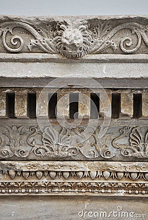 Ancient greek relief detail Editorial Stock Photo