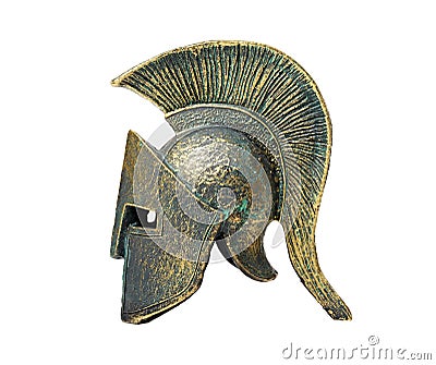 Ancient Greek Spartan Helmet Stock Photo