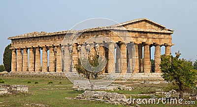 Ancient greek temple of Poseidon Stock Photo