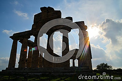 Ancient Greek temples Stock Photo