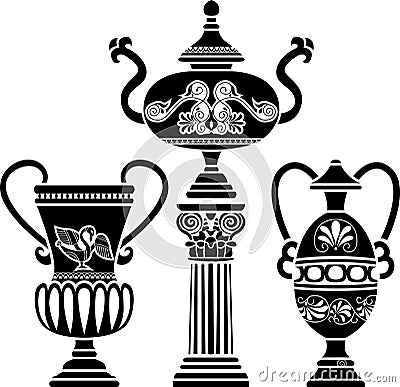 Ancient Greek vase Vector Illustration