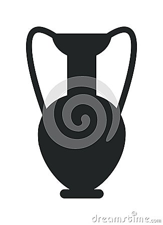 Ancient Greek Vase Illustration on White Vector Illustration