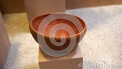 Ancient hand made red clay vase Editorial Stock Photo