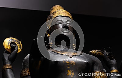 Ancient Hindu idols are on display at the National Museum Editorial Stock Photo