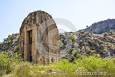 Ancient Hindu temple near Amb Shareef village Stock Photo